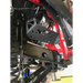 Close up of red framed motorcycle with black bumper, DV8 Offroad 2018+ Jeep JL / JT Engine Bay Compressor Mount