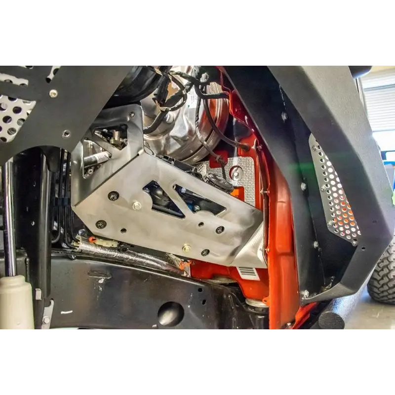 DV8 Offroad 2018+ Jeep JL / JT Engine Bay Compressor Mount - Front Bumper Mounted on Rear Bumper