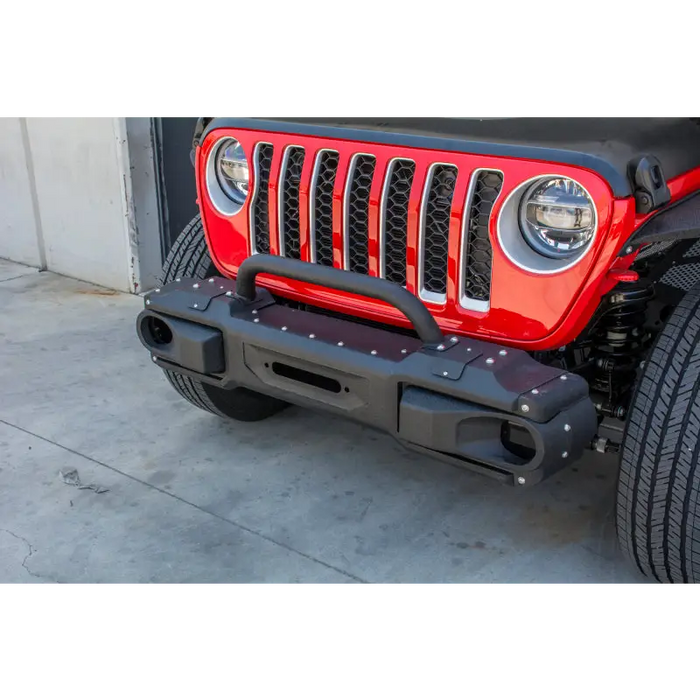 DV8 Offroad 2018+ Jeep JL/Gladiator Winch Ready Front Bumper with Red and Black Bumper