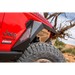 DV8 Offroad 2018+ Jeep Wrangler JL Armor Fenders with LED Turn Signal Lights installed on car