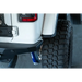 White truck with black and blue bumper, DV8 Offroad 2018 Jeep Wrangler JL FS-15 Series Rear Bumper