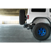 DV8 Offroad 2018 Jeep Wrangler JL FS-15 Series Rear Bumper with White Jeep Front Tire and Blue Wheels