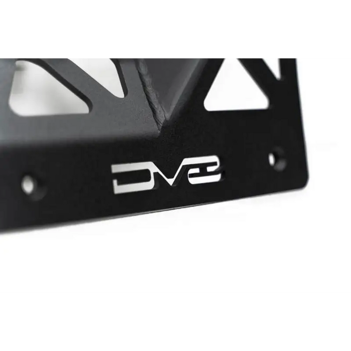 DV8 Offroad Jeep Wrangler JL light bar mount with logo on black metal frame