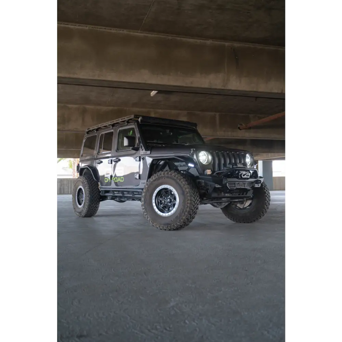 DV8 Offroad 2018+ Jeep Wrangler JL Light Bar Mount with Black Top and White Wheels