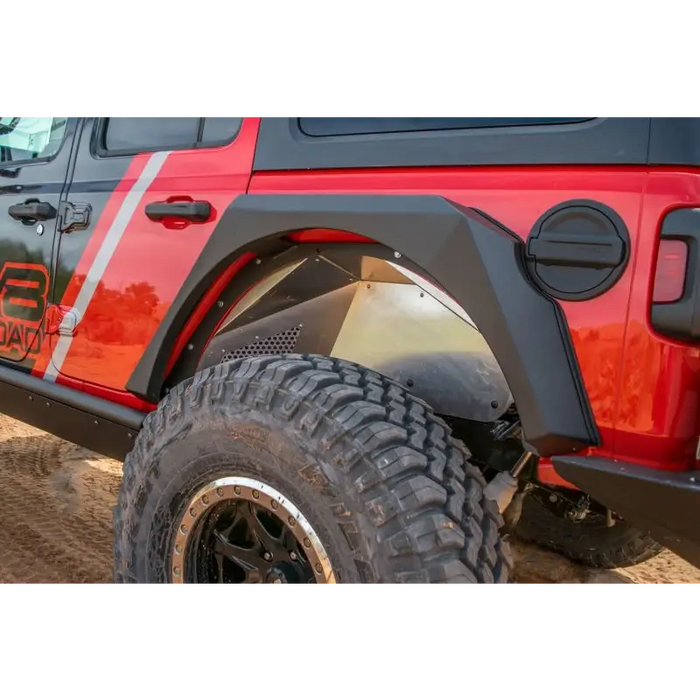 Jeep Wrangler JL Rear Inner Fenders by DV8 Offroad with Tire Cover