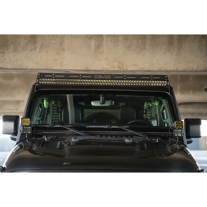 DV8 Offroad 2018+ Jeep Wrangler JLO A Pillar Dual Light Pod Mounts with Light Bar.