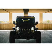 DV8 Offroad 2018+ Jeep Wrangler JLO A Pillar Dual Light Pod Mounts parked in lot