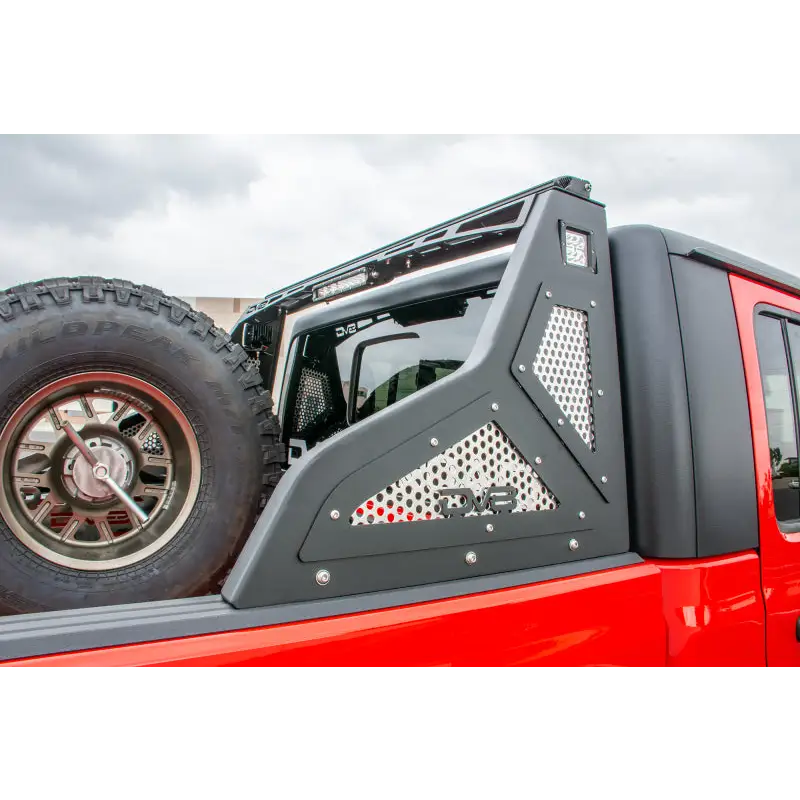 DV8 Offroad Jeep Gladiator Bolt On Chase Rack with Large Tire Truck