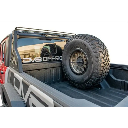 DV8 Offroad Universal Stand Up In-Bed Tire Carrier with Large Tire