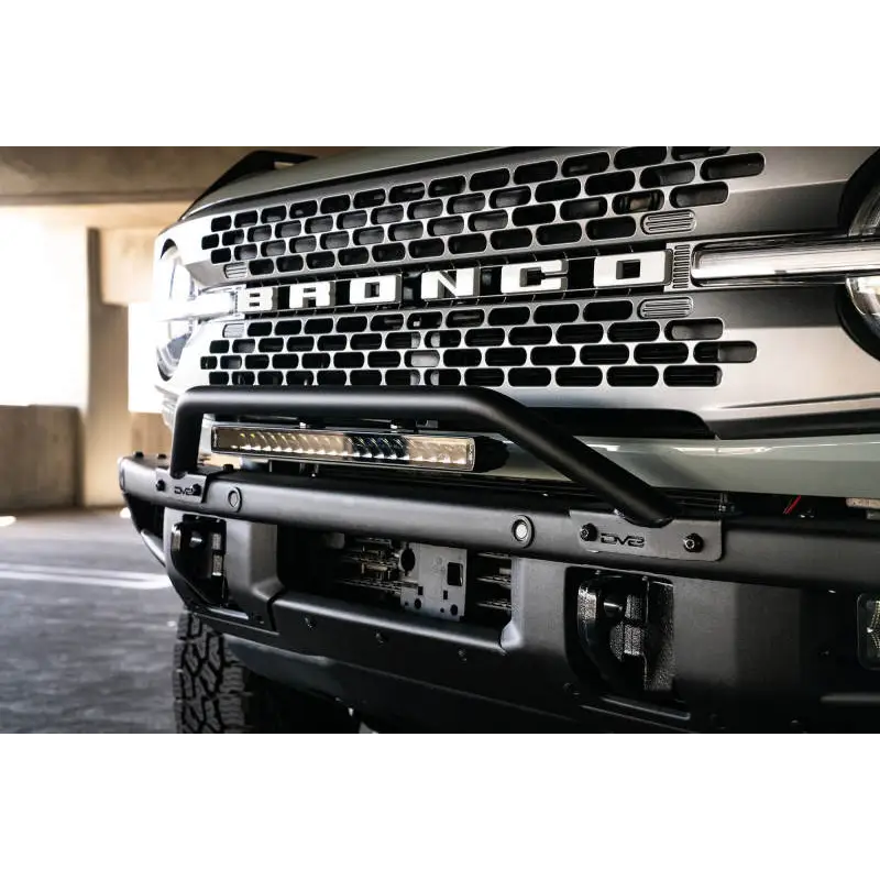 DV8 Offroad Bull Bar for Ford Bronco with Factory Bumper - Black