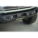Close up of the OEM capable steel front bumper cover on a Ford F350 from DV8 Offroad.
