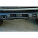 Rear bumper with bumper bar on DV8 Offroad 2021 Ford Bronco, license plate mount.