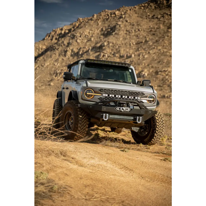 2020 Land Rover Defender shown in DV8 Offroad 2021 Ford Bronco A Pillar Dual Light Pod Drop Mounts