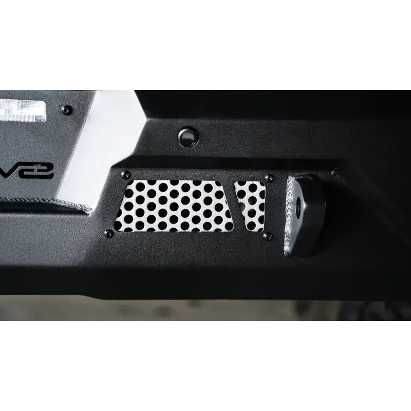 Black and white photo of car on DV8 Offroad MTO Series Rear Bumper