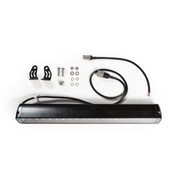 DV8 Offroad 20in Elite Series LED Light Bar Dual Row roof rack with cable on black and silver car