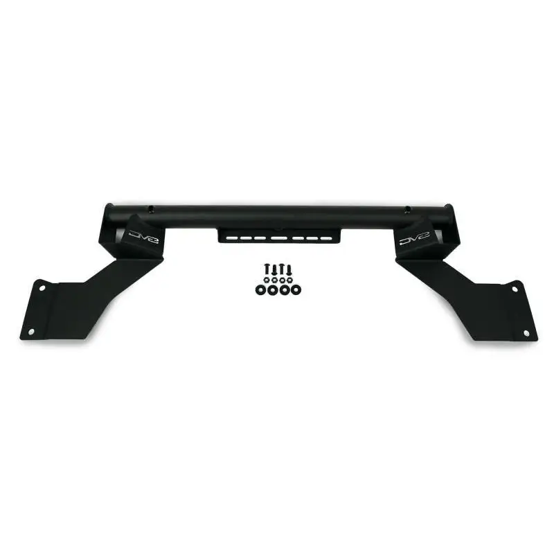 DV8 Offroad black rear speaker & light mount bar with number one on bumper