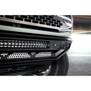 Close up of truck with light bar - DV8 Offroad Competition Series Front Bumper.