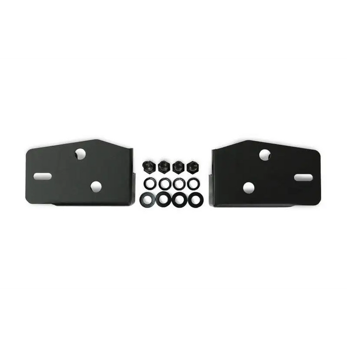 Black plastic brackets for DV8 Offroad 21-22 Ford Bronco crash bar caps.