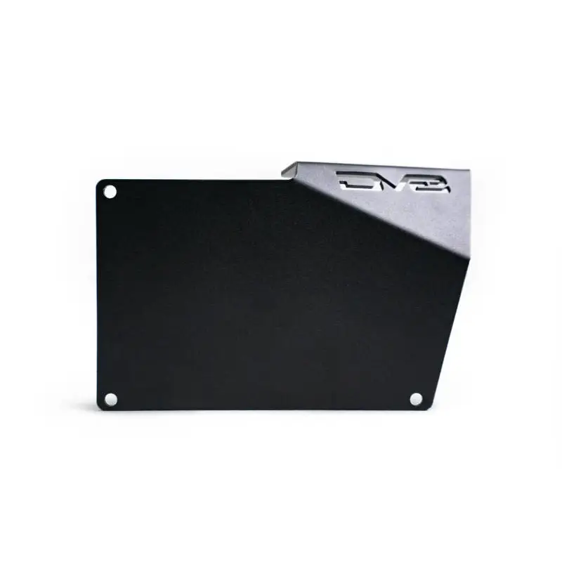 Black metal license plate relocation bracket for Ford Bronco - Side
