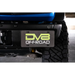 Blue truck front bumper plate with license relocation bracket