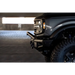 Black truck with light on DV8 Offroad Ford Bronco Factory Modular Front Bumper Bull Bar.