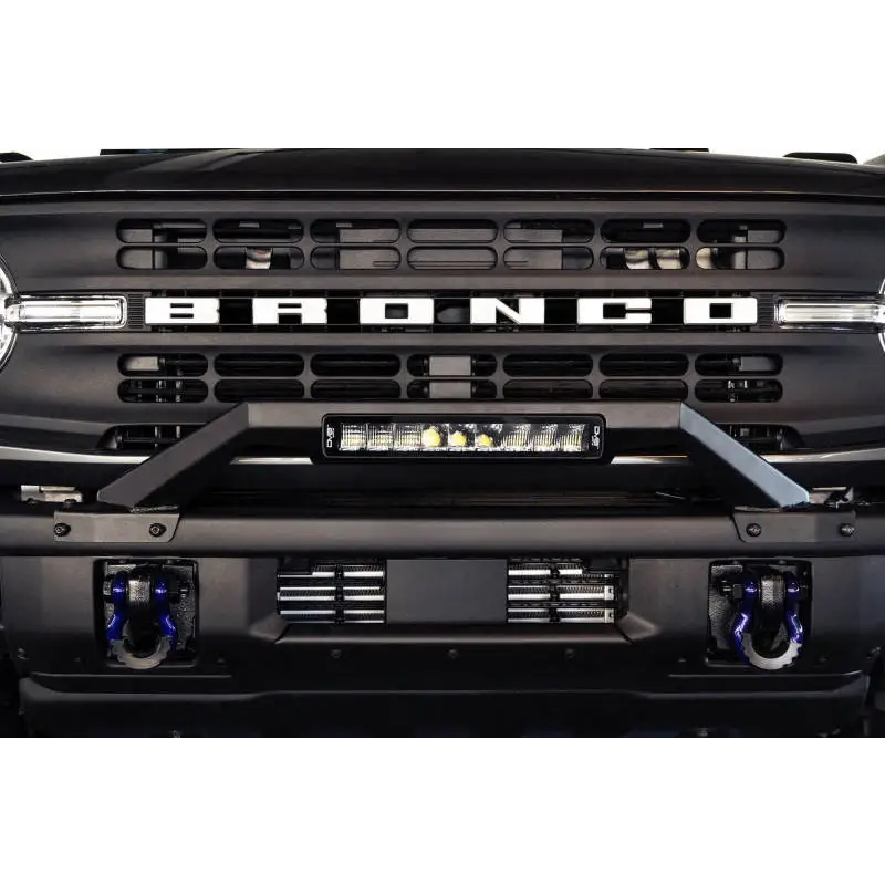 DV8 Offroad black Ford Bronco bull bar with Ford logo