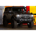 DV8 Offroad black jeep with bull bar on Ford Bronco front bumper