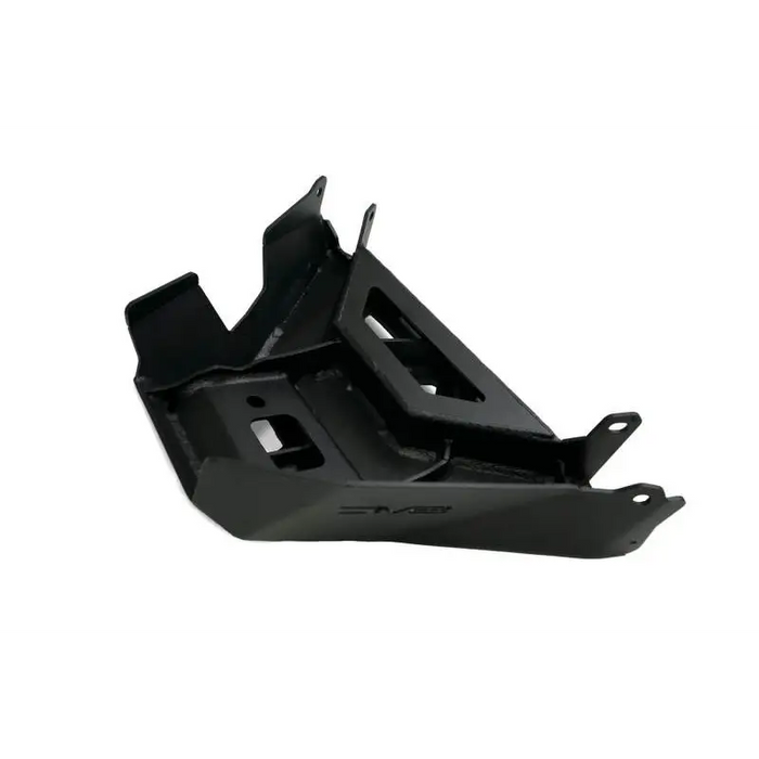 Black plastic front bumper for BMW R1 displayed in DV8 Offroad 21-22 Ford Bronco Front Lower Control Arm Skid Plate.