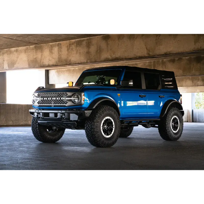 Blue lifted truck with big tire - DV8 Offroad 21-22 Ford Bronco FS-15 Series Rock Sliders