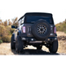 Black Jeep with MTO Series rear bumper and tire cover.