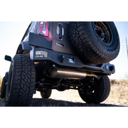 Black Jeep with big tire on road, DV8 Offroad 21-22 Ford Bronco MTO Series Rear Bumper