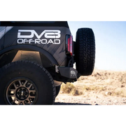 DV8 Offroad MTO Series Rear Bumper with Black Jeep displaying logo and license plate