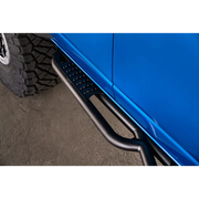 Blue truck with black bumper bar - DV8 Offroad 21-22 Ford Bronco OE Plus Series Side Steps