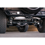 DV8 Offroad Ford Bronco rear skid plate bumper detail.