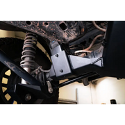 DV8 Offroad Ford Bronco rear skid plate with suspension.