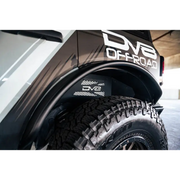 DV8 Offroad Ford Bronco rear inner fender liners with logo on front bumper