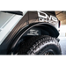 DV8 Offroad Ford Bronco rear inner fender liners with logo on front bumper