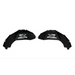 Black plastic fender liners for Ford Bronco rear, weather resistant.