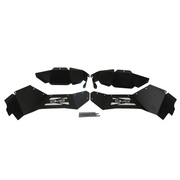 DV8 Offroad Ford Bronco lightweight aluminum rear inner fender liners with weather-resistant black mud flaps.