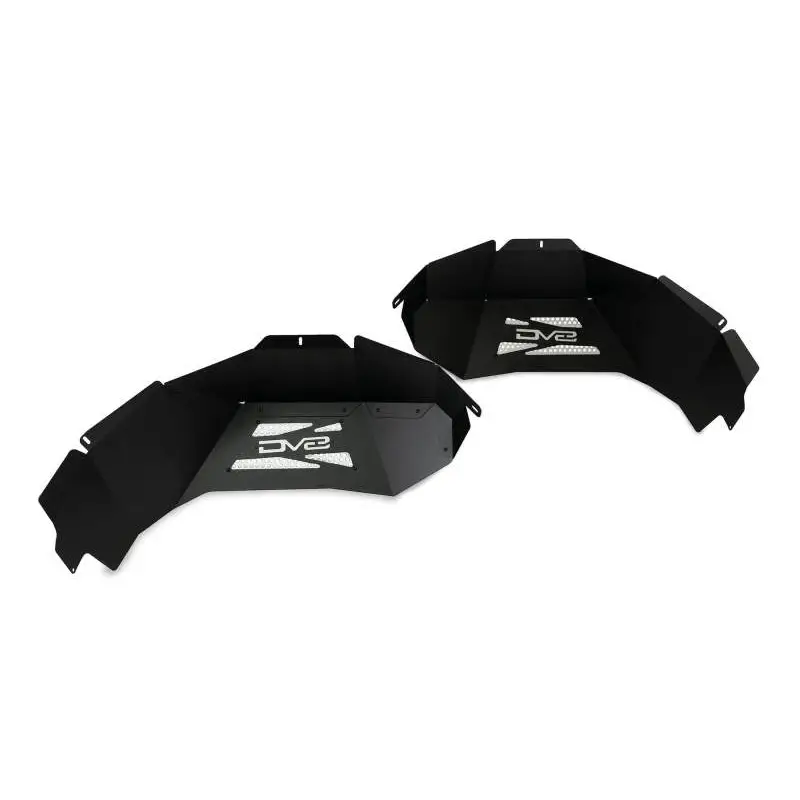 Black windshield covers for BMW E-Type - DV8 Offroad 21-22 Ford Bronco Lightweight Aluminum Rear Inner Fender Liners