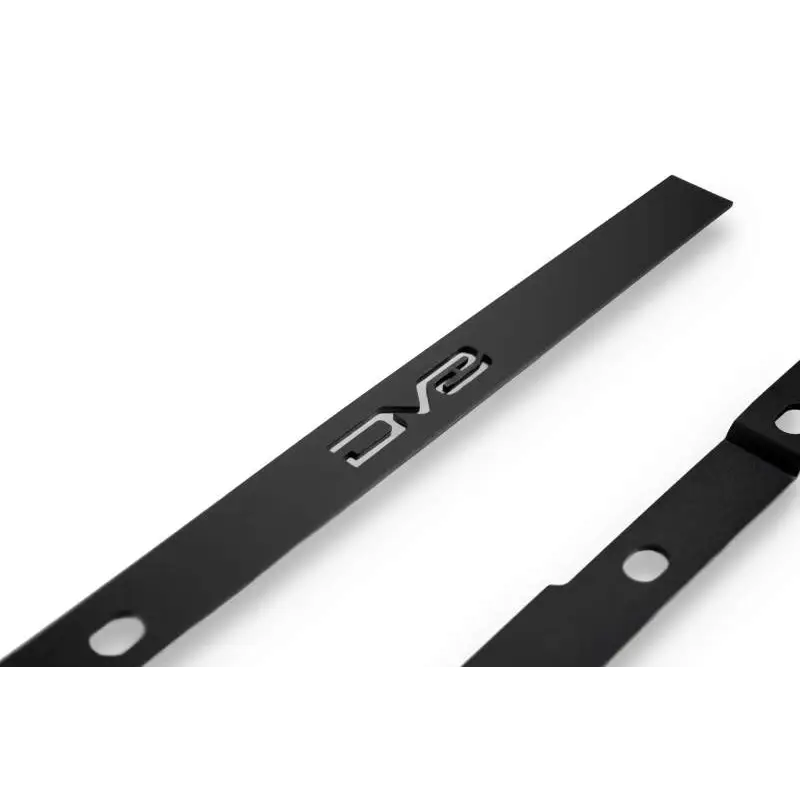 Front bumper plate with logo on DV8 Offroad 21-23 Ford Bronco 2-Door Pinch Weld Covers.