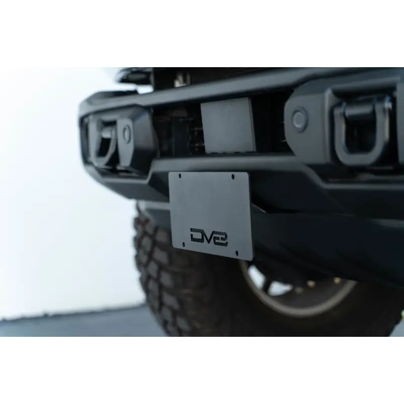 Front license plate mount for DV8 Offroad Ford Bronco bumper plate