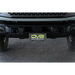 Close up of truck with license plate mount bumper from DV8 Offroad Bronco Capable Bumper.