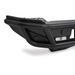 Black front bumper cover for Ford Mustang displayed in DV8 Offroad 21-23 Ford Bronco Competition Series Rear Bumper.