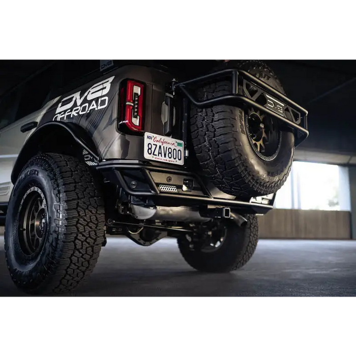 DV8 Offroad Ford Bronco Competition Series Rear Bumper in black.