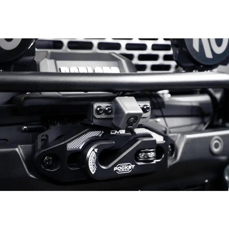 DV8 Offroad Ford Bronco Front Camera Relocation Bracket with black handle