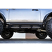 Silver truck front bumper close up - DV8 Offroad Ford Bronco Rock Sliders