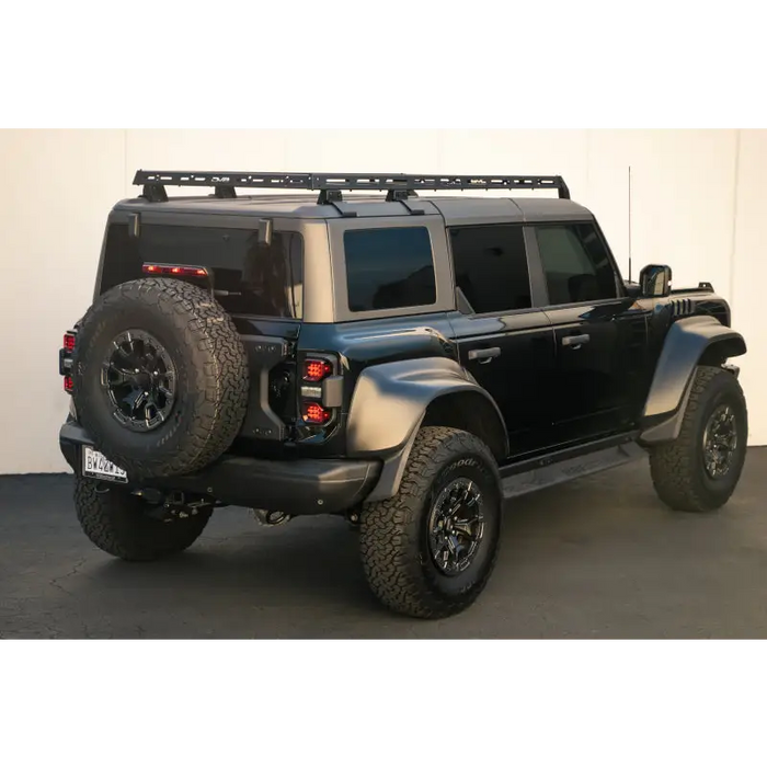 Black Jeep with roof rack - DV8 Offroad 21-23 Ford Bronco Hard Top Roof Rack