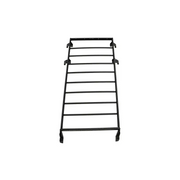 Black ladder with metal handle on DV8 Offroad 21-23 Ford Bronco Hard Top Roof Rack