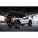 DV8 Offroad Ford Bronco Soft Top Roof Rack with rear end of white Jeep
